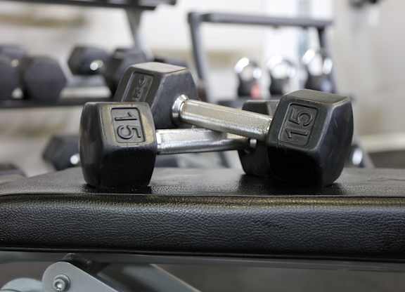 Free Weights at Landings at Amhurst Lake Apartments, Waukegan