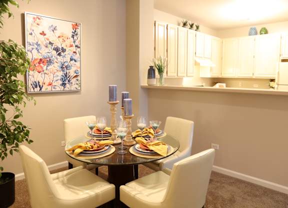 Spacious Dining Room at Landings at Amhurst Lake Apartments, Waukegan, 60085