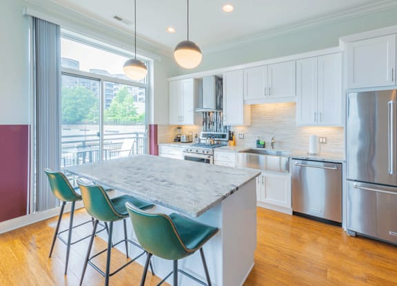 Dining table at Wells Place Apartments, Chicago, 60607