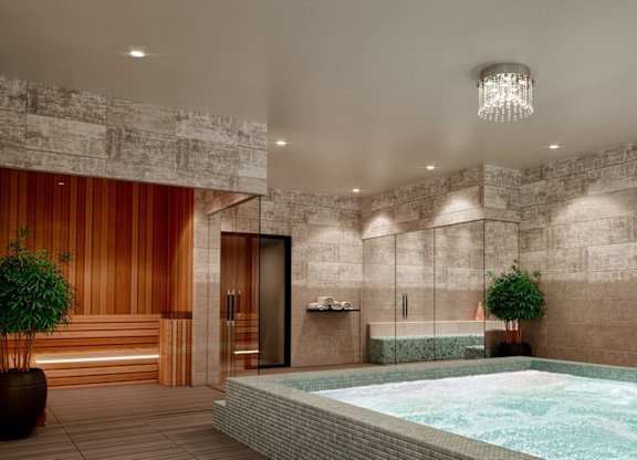 Luxury Spa, Steam Room and Sauna at The Residences of Wilmette, Wilmette