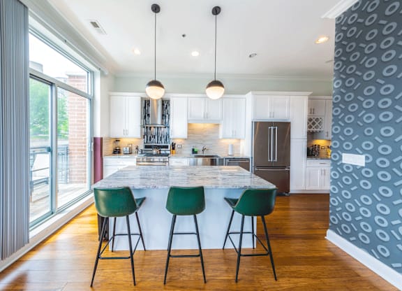 Wooden flooring at Wells Place Apartments, Illinois