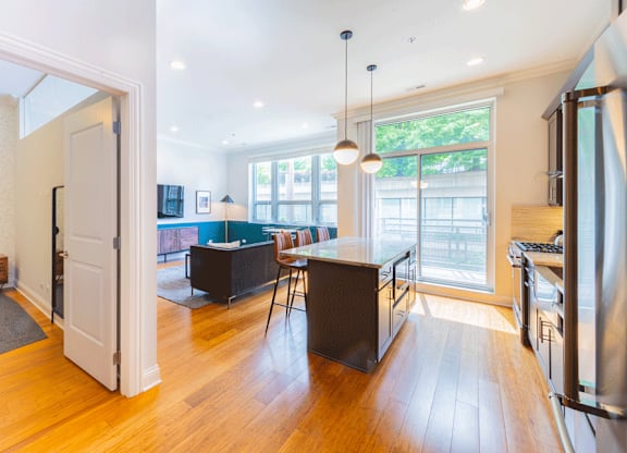 Wooden floor at Wells Place Apartments, Chicago