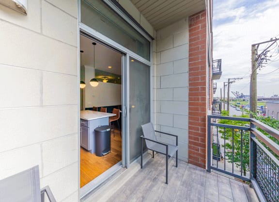 Balcony at Wells Place Apartments, Chicago, IL, 60607