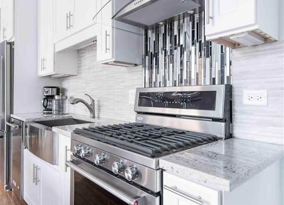 Kitchen at Wells Place Apartments, Illinois