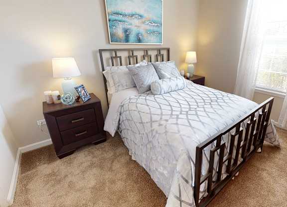 Sizeable Bedrooms at Landings at Amhurst Lake Apartments, Waukegan, IL