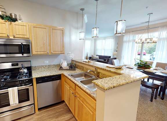 Renovated Kitchens with Breakfast Bar at Bristol Station, Naperville, IL