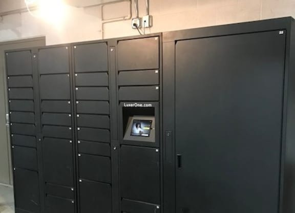 Mail room at Central Station, Evanston, IL