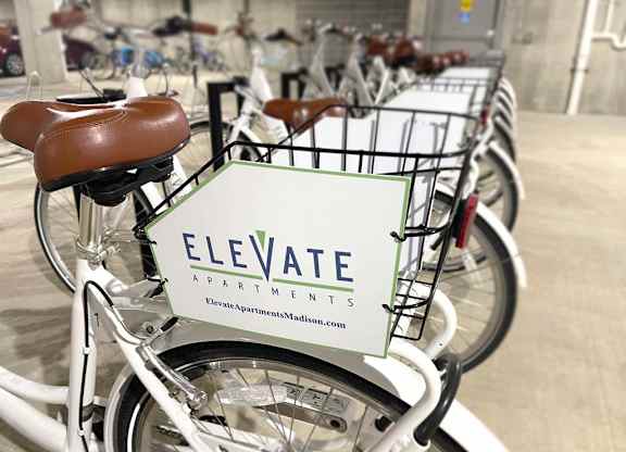 Bike Storage at Elevate Apartments, Madison