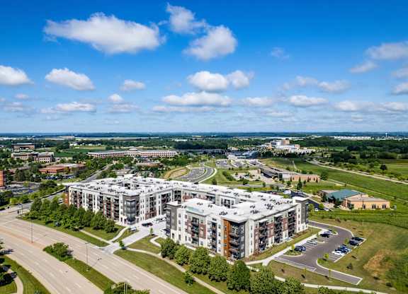 Drone View at Elevate Apartments, Madison, WI, 53718