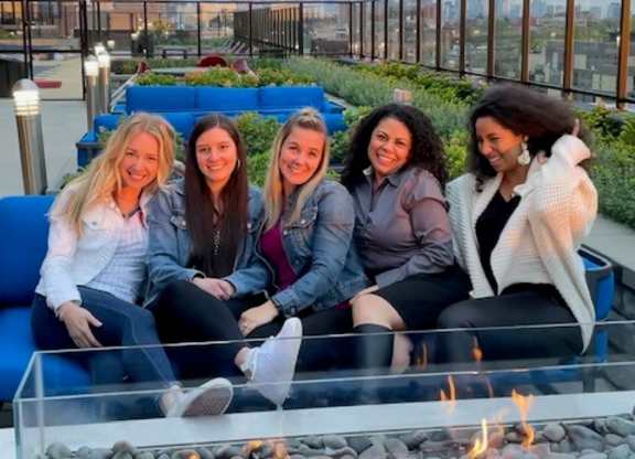 Fireplace Fun at Residences at Addison Clark Apartments, Chicago, IL, 60613