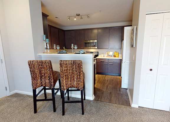 Breakfast Bar at Landings at Amhurst Lake Apartments, Waukegan, IL, 60085