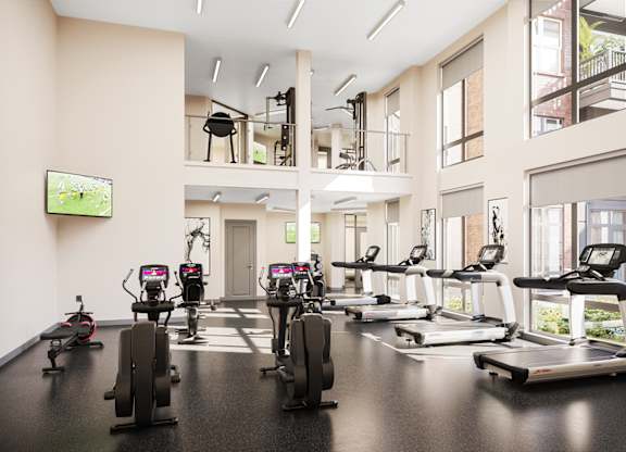 Gym at Elevate Apartments, Madison, WI