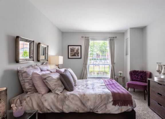 Spacious Bedrooms with cozy bed at Versailles on the Lakes Oakbrook*, Illinois