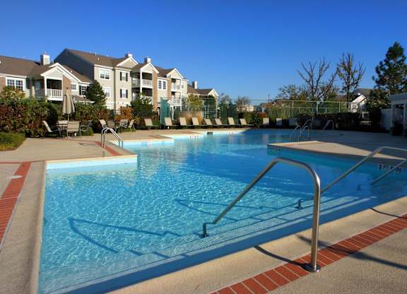 Pool view at Landings at Amhurst Lake Apartments, Waukegan, 60085