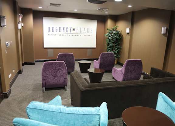 New Media Room w/recliners at Regency Place, Oakbrook Terrace, IL