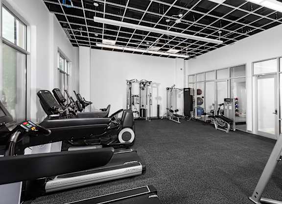 Well Equipped Fitness Center at The Residences of Wilmette, Wilmette, Illinois