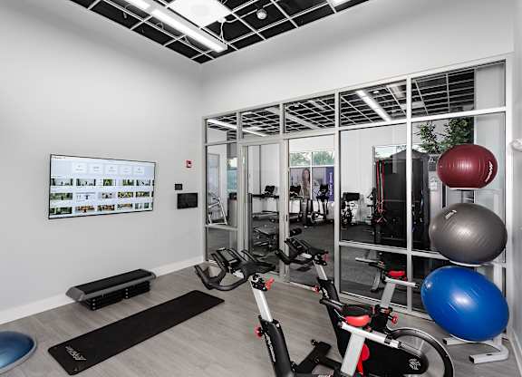 State of the art fitness center at The Residences of Wilmette, Wilmette, IL