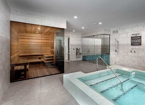 Relax in the spa, steam room and sauna at The Residences of Wilmette, Illinois, 60091