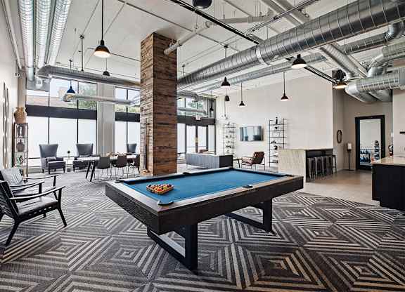 Billiards room at The Shelby, Chicago