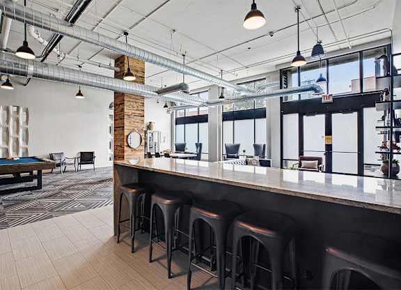 Clubhouse kitchen at The Shelby, Chicago, Illinois