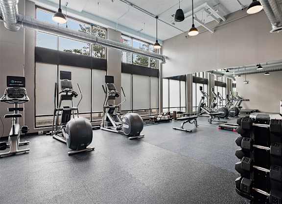 Gym area at The Shelby, Chicago