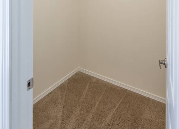 a walk in closet in a 555 waverly unit