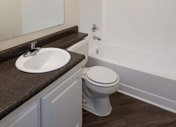 this is a photo of the bathroom of a 560 square foot, 1 bedroom apartment at as