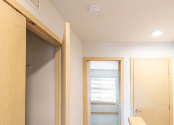a laundry room with a washer and dryer