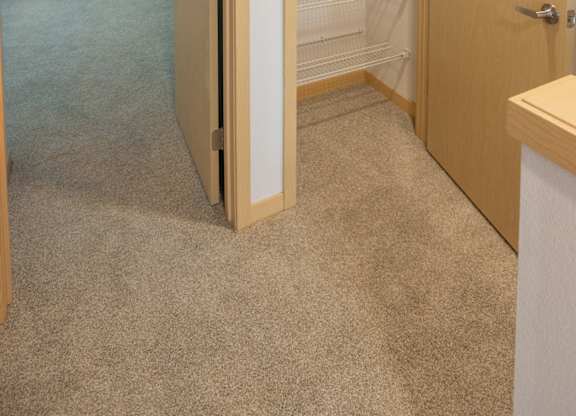 a walk in closet in a 555 waverly unit
