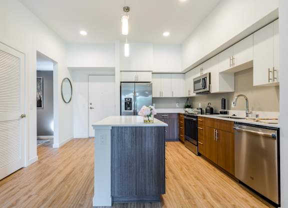 model unit island kitchen