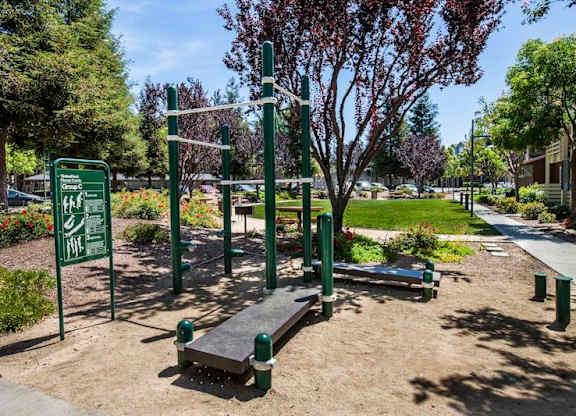 Outdoor Gym at The Woods Apartments, San Jose, 95136