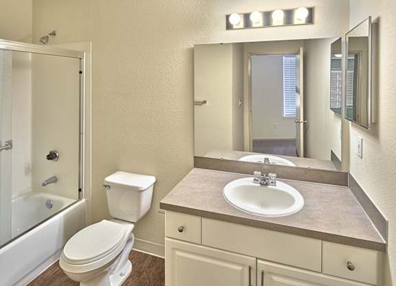 bathroom with vanity at Clock Tower Village, DuPont