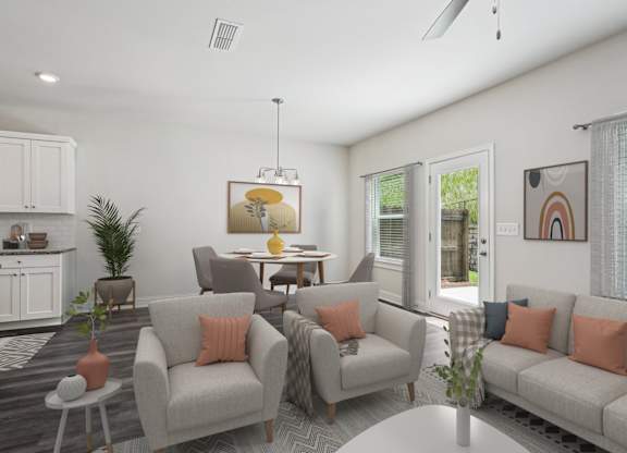 Refined living area with graceful views throughout the home.