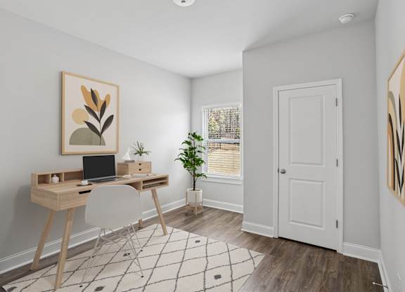 Cozy workspace ideal for productivity and focus.