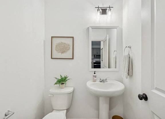 Half bathroom on the 1st floor