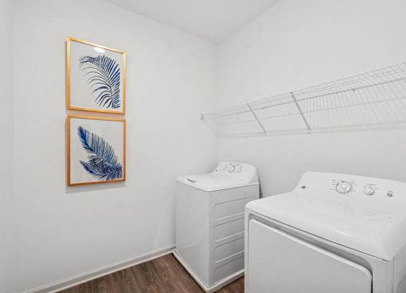 Full size washer and dryer in every home.