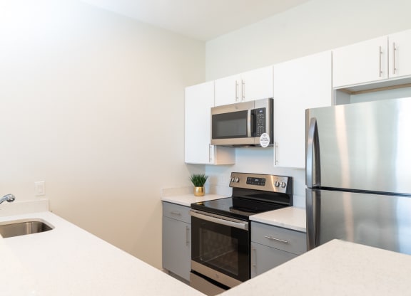 open concept kitchen with stainless