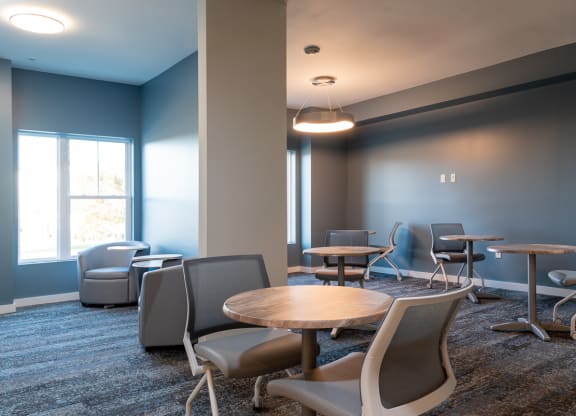 tables seating at the community room