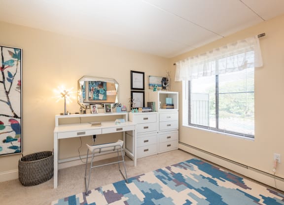 Faxon commons bedroom with large windows