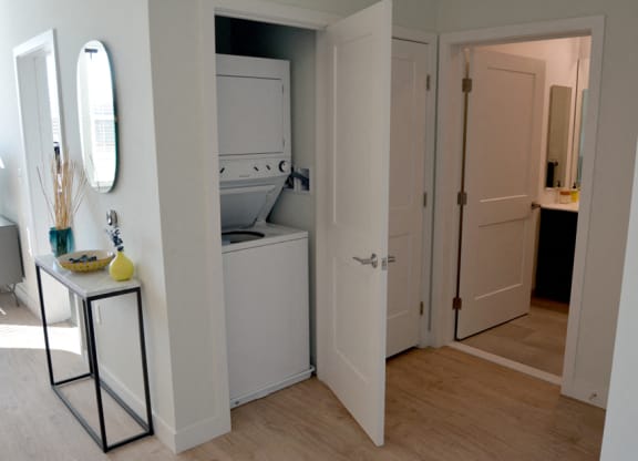All Apartment Homes Feature In Home Washer & Dryer