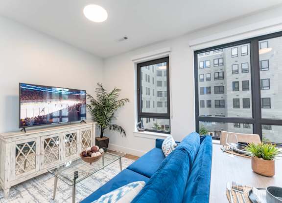 Studio apartment family room space or dining area