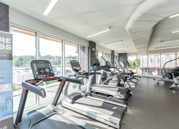 cardio equipment in the gym at the flats at obsidian
