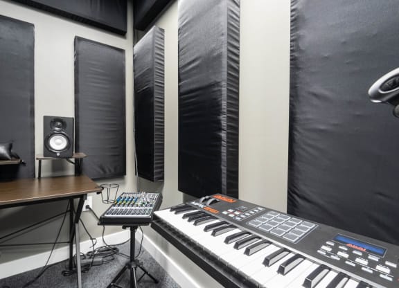 a view of the recording studio