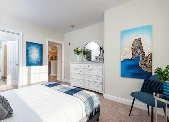 Furnished bedroom at Parkside Commons in Chelsea, MA