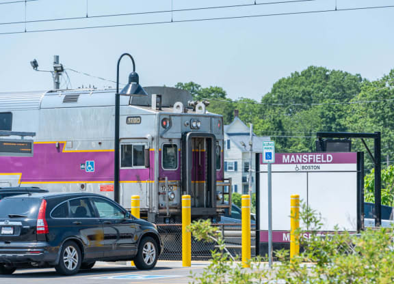 easy access to Boston from the adjacent train station