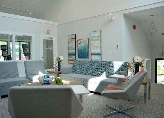 Clubhouse Overlooking Fitness Center and Pool Stone Run