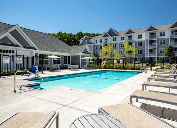 Lounge on the pool deck overlooking pool