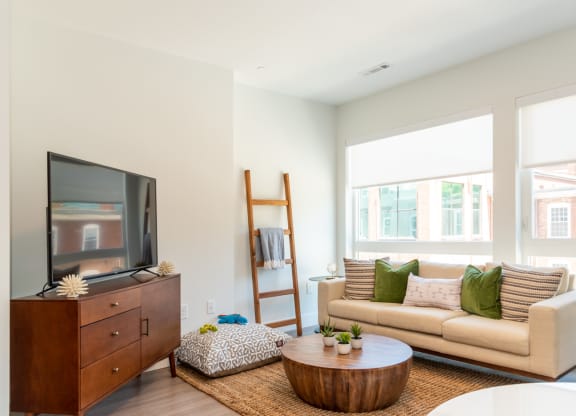 union and west model living room