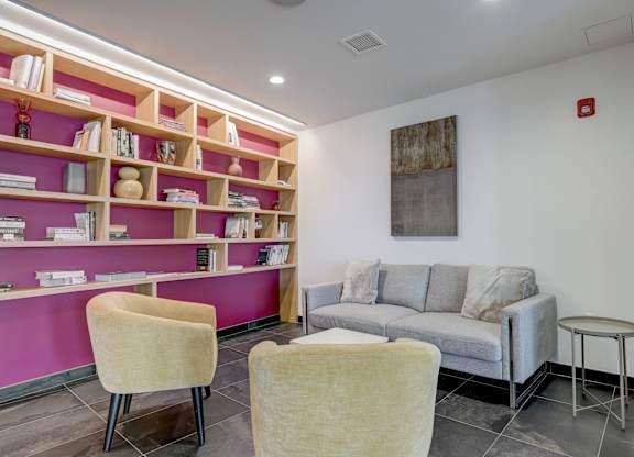 Lounge and reading area with a couple of sofas