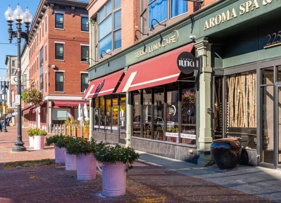 the shops in downtown Lawrence, Terra Luna Cafe and more
